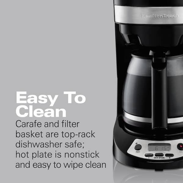 12 Cup Black and Stainless Steel Programmable Coffee Maker