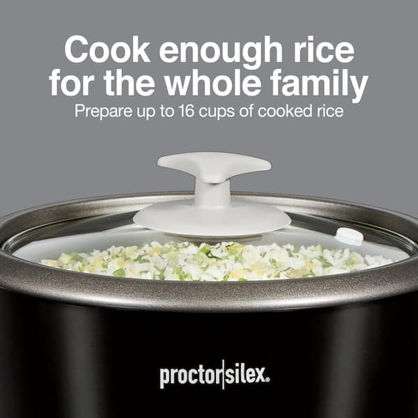16-Cup Black Rice Cooker and Steamer