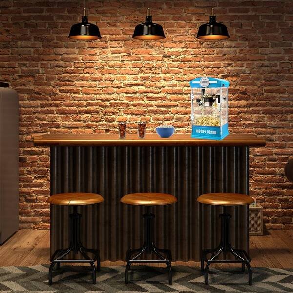 4 oz. Blue Big Bambino Old Fashioned Popcorn Machine with Kettle, Measuring Cups, Scoop and Serving Cups