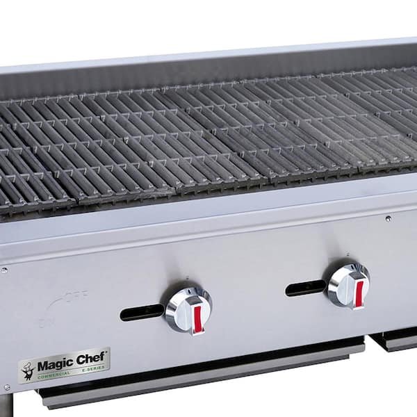 48 in. Commercial Countertop Radiant Char broiler in Stainless Steel