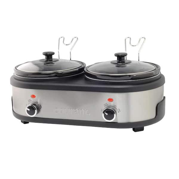 5 qt. (2.5 qt.) Each Double Slow Cooker - Stainless Steel