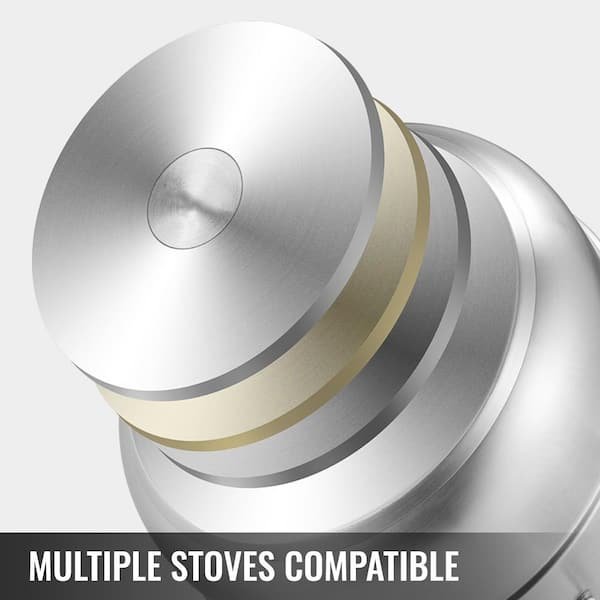 5-Tier Stainless Steel Steamer Dia-11 in. Multi-Layer Cookware Pot with Handles Work with Gas, Electric, Grill Stove Top