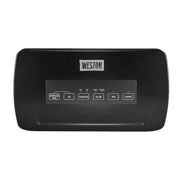 Black Food Vacuum Sealer with Roll Storage and Bag Cutter