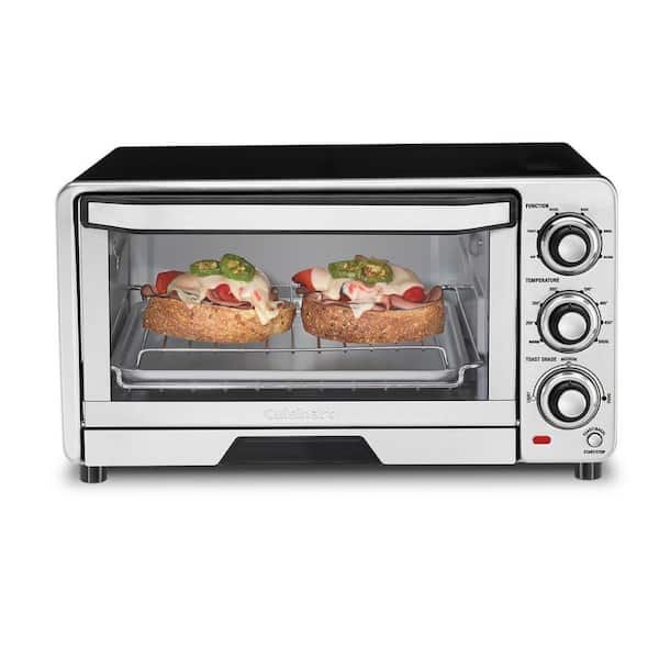 Custom Classic 1800 W 6-Slice Stainless Steel Toaster Oven with Recipe Book