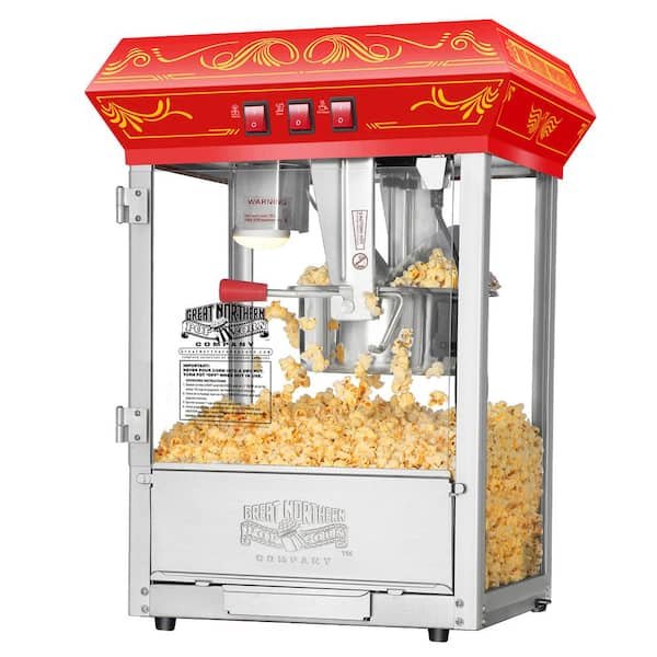 Good Time Countertop 850 W 8 oz. Red Hot Oil Popcorn Machine